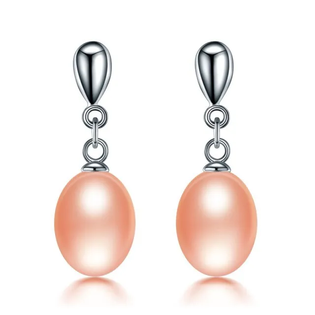 925 Silver Drop Pearl Earrings