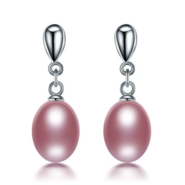 925 Silver Drop Pearl Earrings