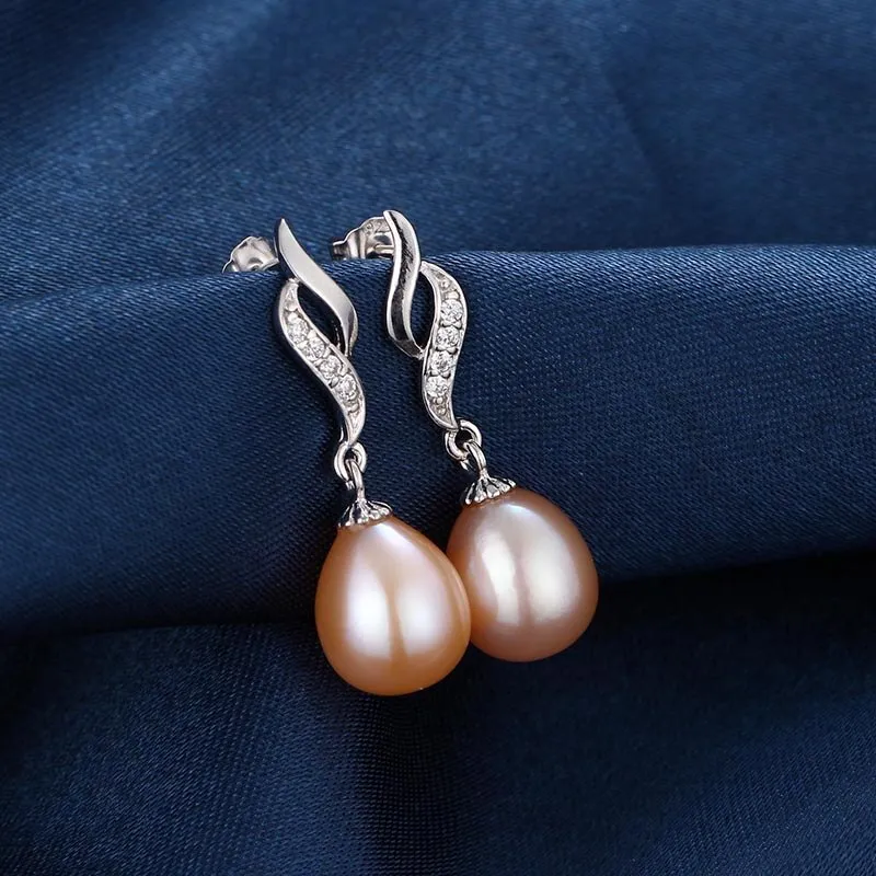 925 Silver Natural Freshwater Pearl Earrings