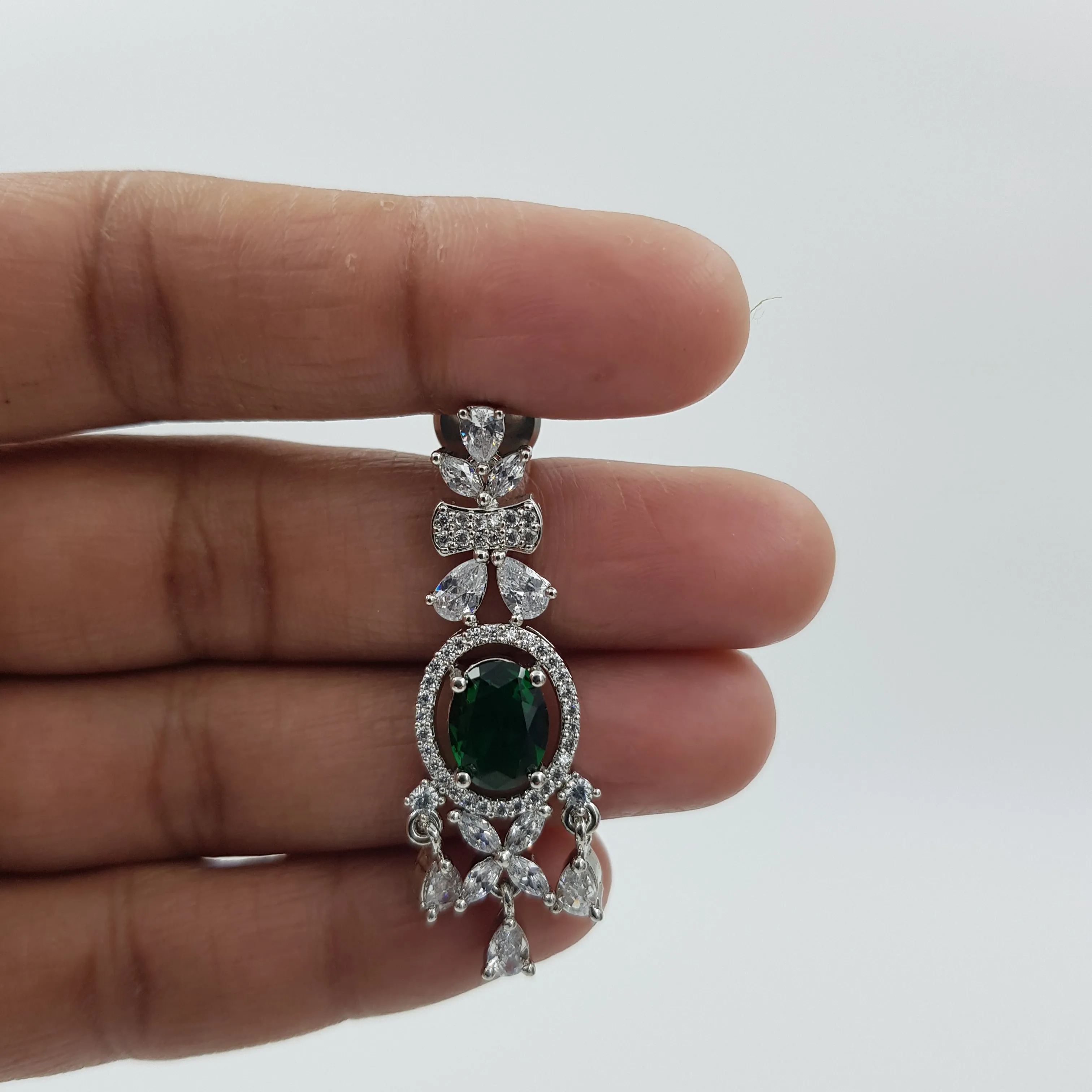Choker Zircon/AD Necklace Set 4156-69