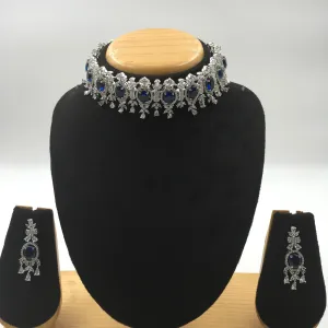 Choker Zircon/AD Necklace Set 4156-69
