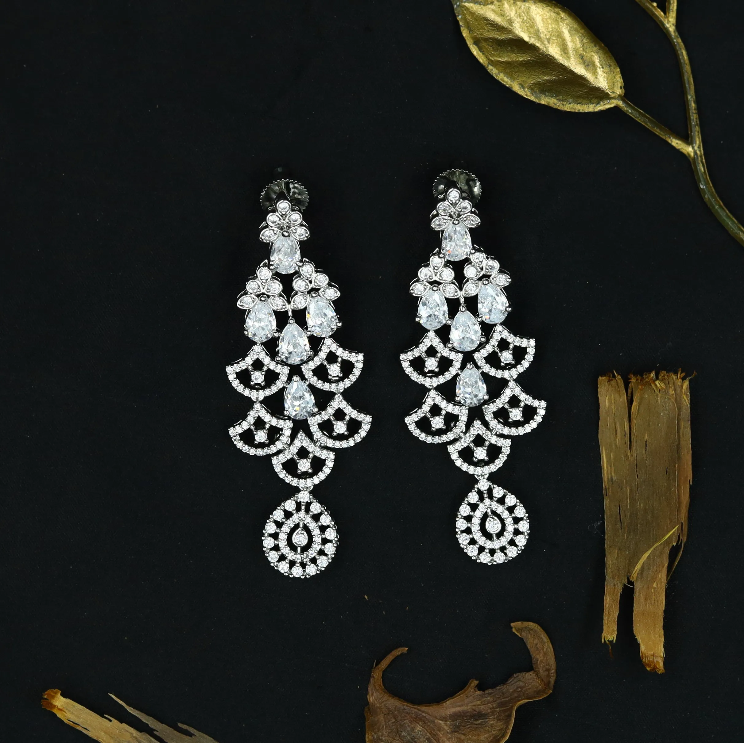 Choker Zircon/AD Necklace Set 5583-69