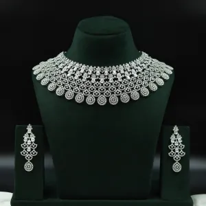 Choker Zircon/AD Necklace Set 5583-69