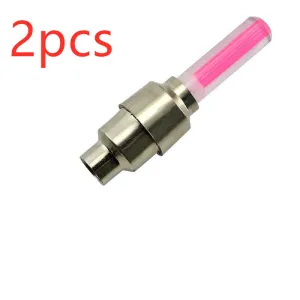 Color: Red 2pcs - Automobile Tire Lights Valve Valve Lights Wheel