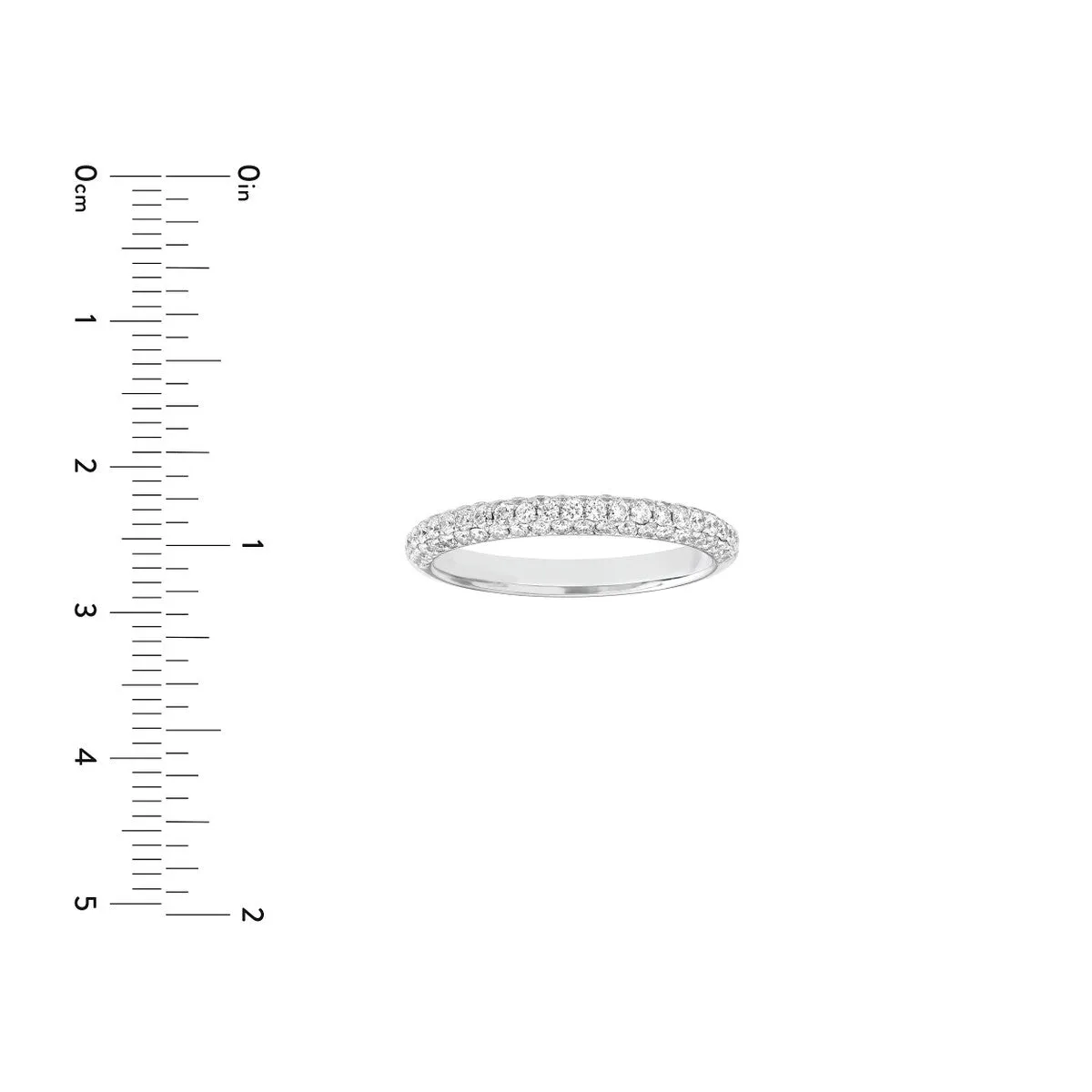 Diamond Pave Stackable Band 0.58ctw 14K White Gold - by Dazyle