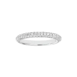 Diamond Pave Stackable Band 0.58ctw 14K White Gold - by Dazyle
