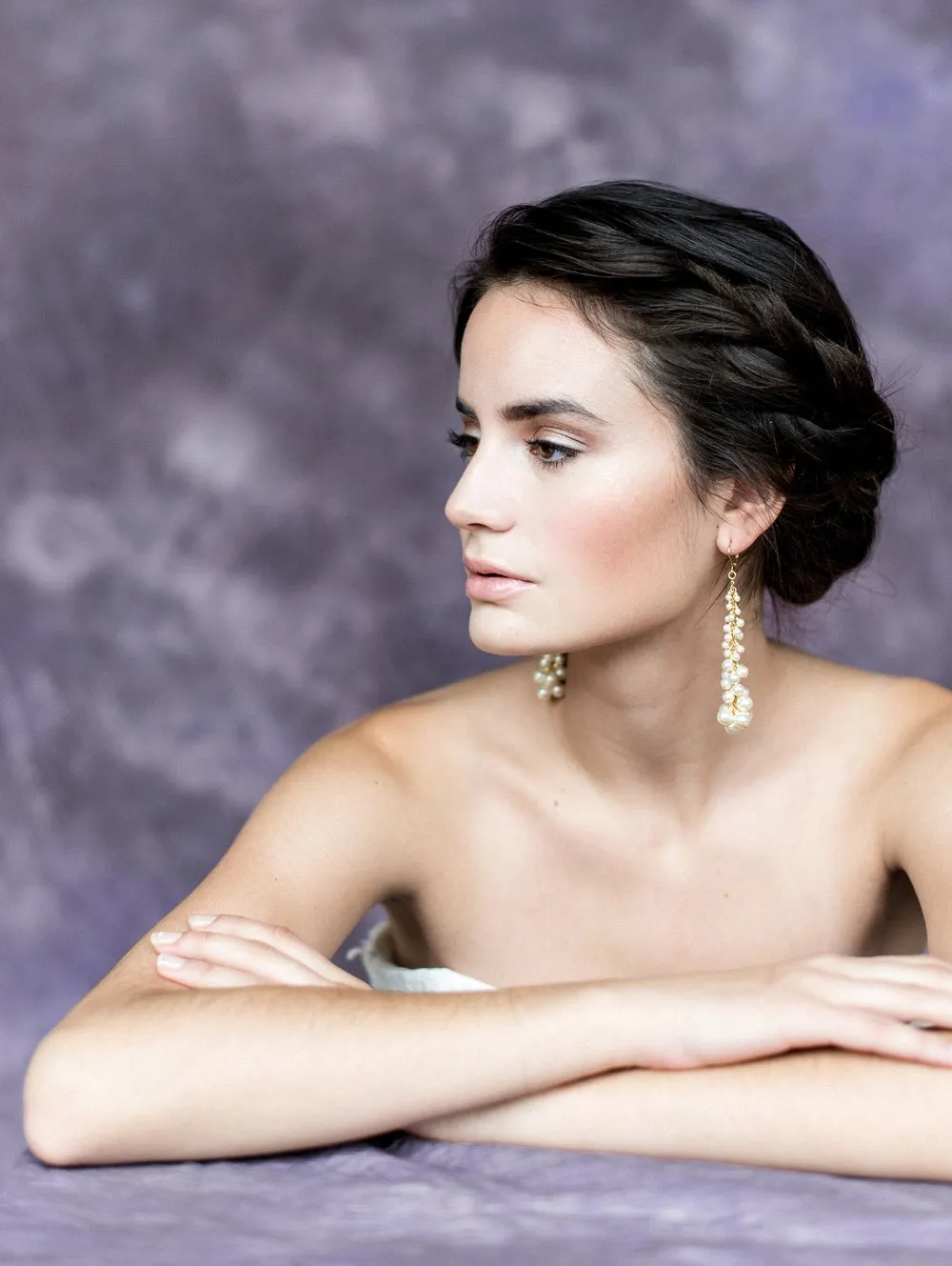 EVITA Pearl Bridal Drop Earrings