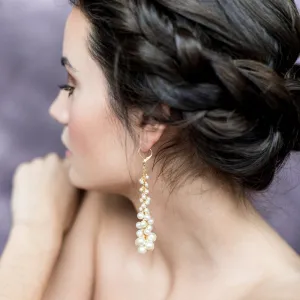 EVITA Pearl Bridal Drop Earrings