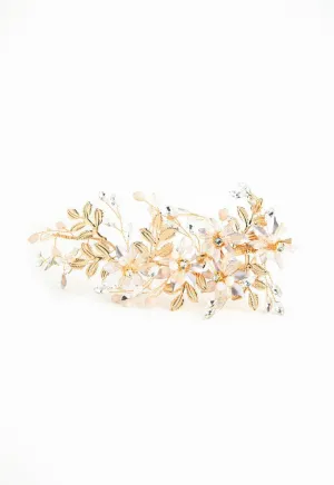 Gold Crystal and Zircon Hair Clip - Give Freedom to Women!