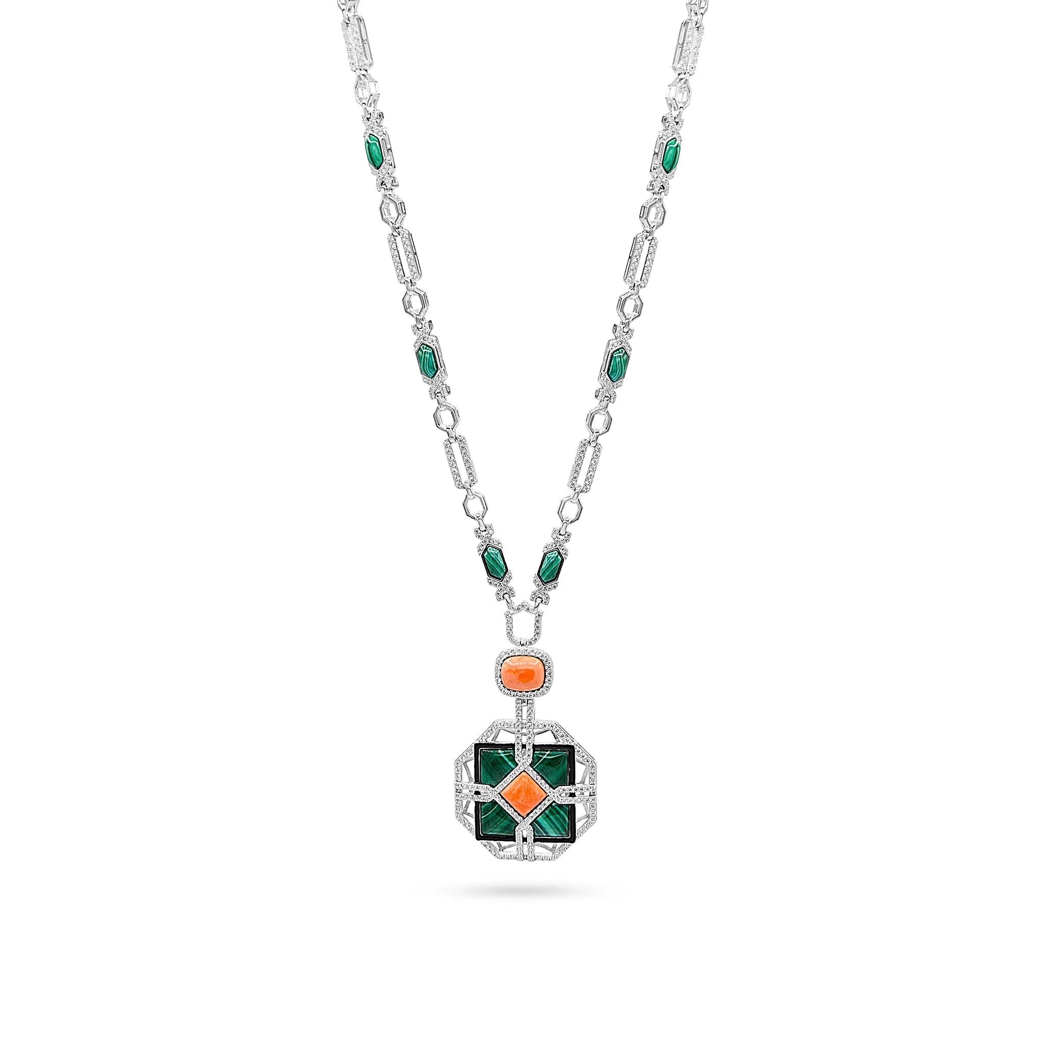 Luxe Mosaic Pendant Necklace