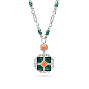 Luxe Mosaic Pendant Necklace