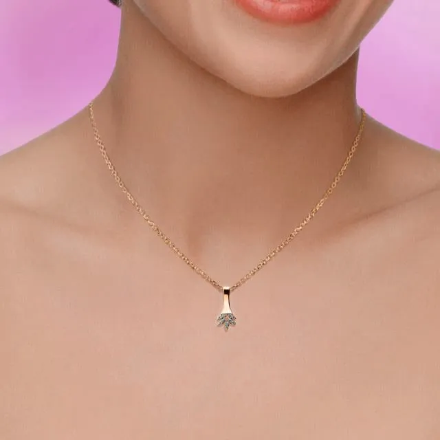 Rose Gold Modish Pendant Necklace