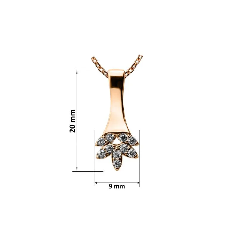 Rose Gold Modish Pendant Necklace