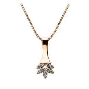 Rose Gold Modish Pendant Necklace