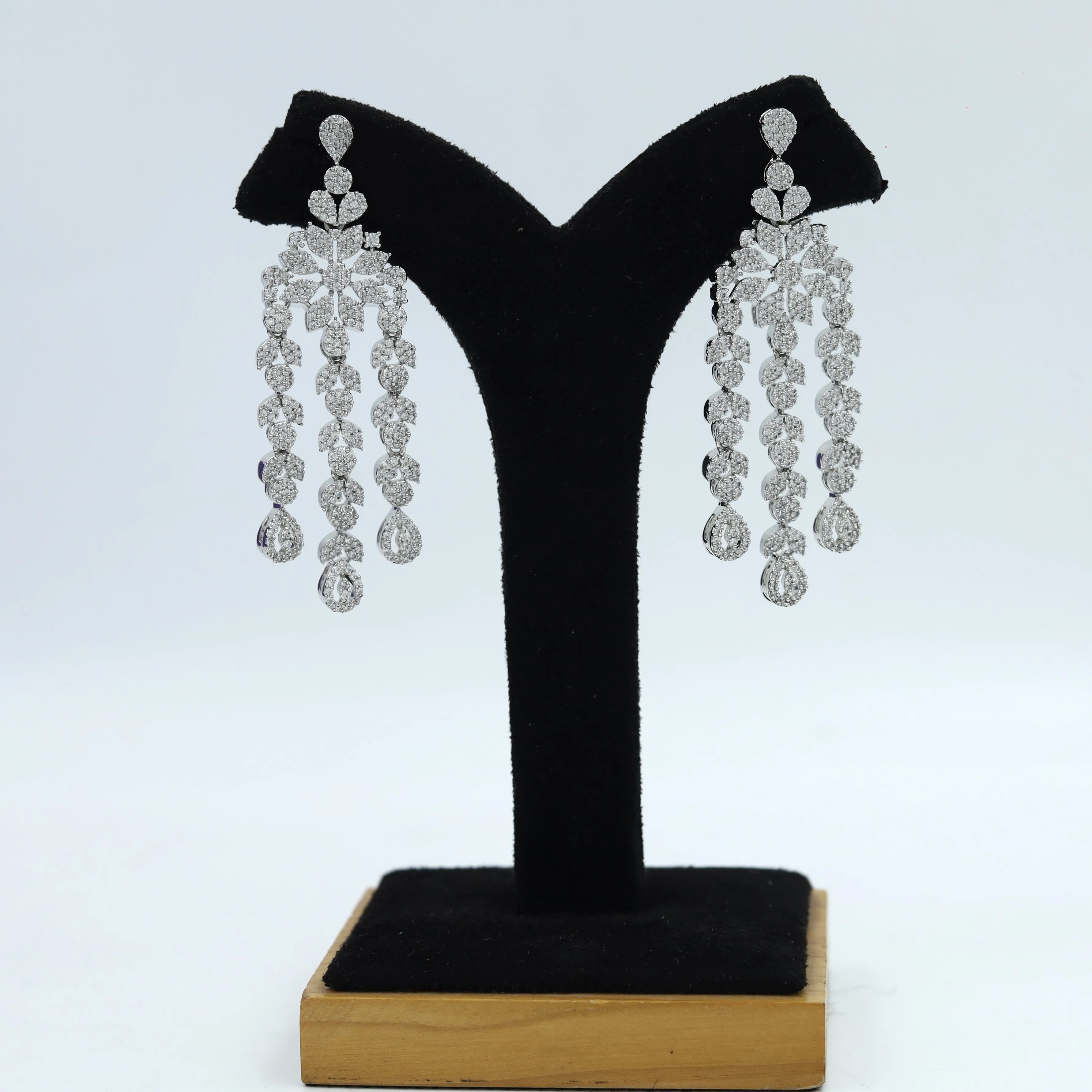 Round Neck Zircon/AD Necklace Set 8560-08