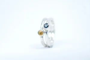 Silver stacking rings “Magic Meadows”