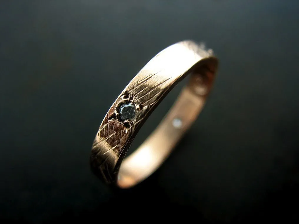 Sonya's Wedding Band - Rose Gold & White Diamonds