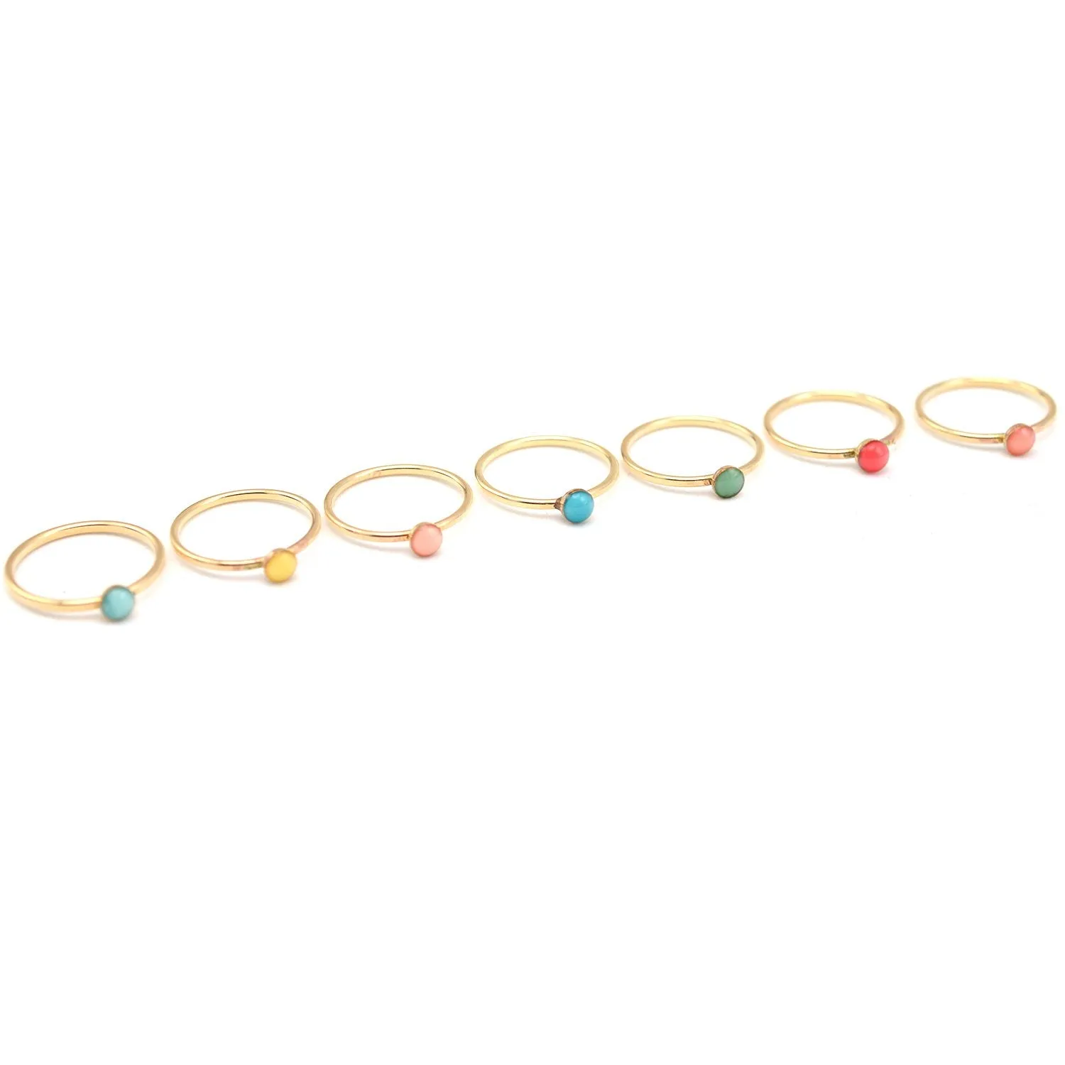 stackable birthstone ring • mother's ring
