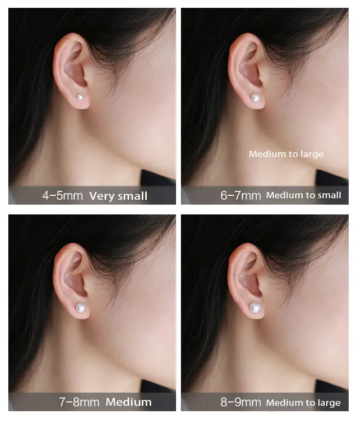 Tajade Flat Round 6-7mm S925 Silver Pearl Stud Earrings